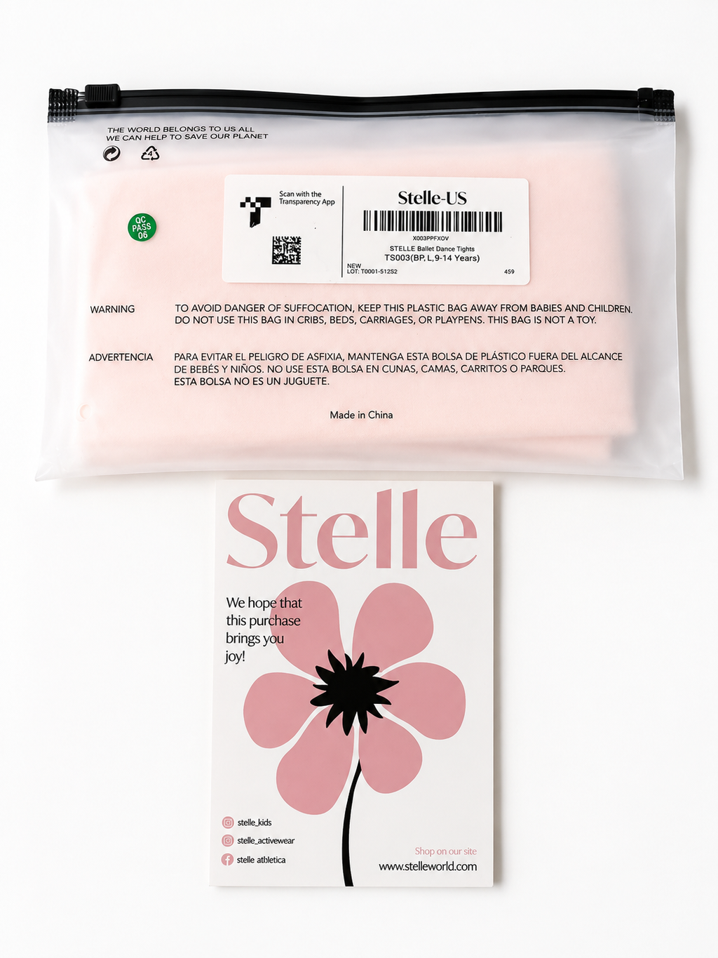 Stelle Ballet Dance Tights – Ballet Pink – Size Large (9–14 Years) – New in package