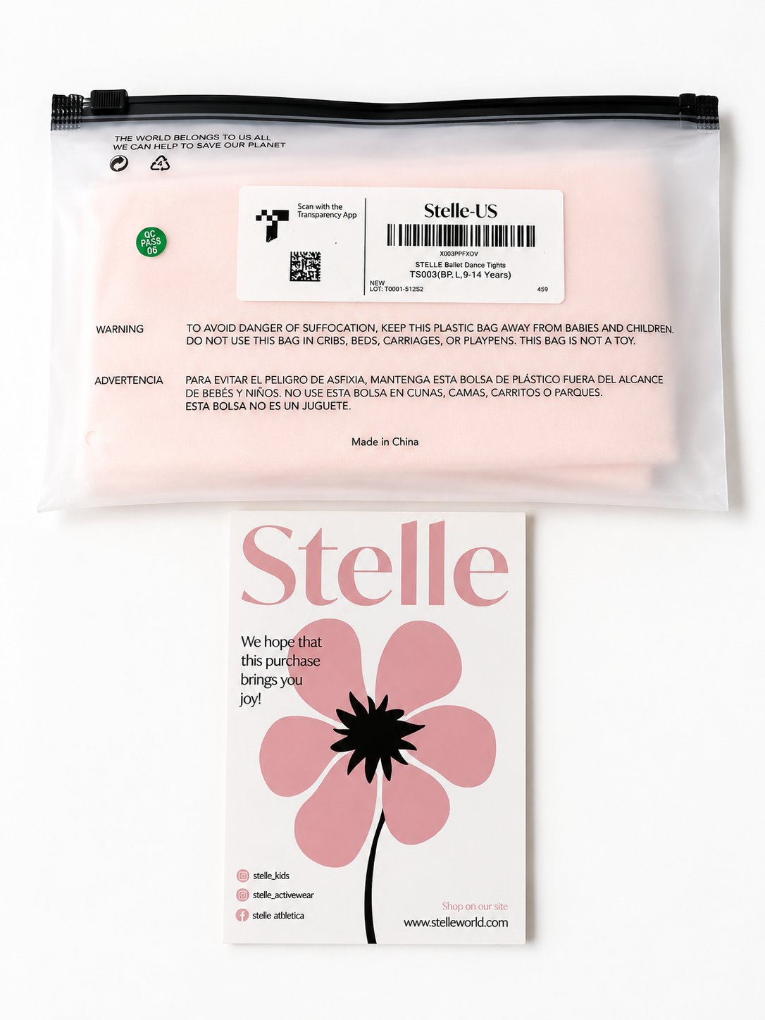 Stelle Ballet Dance Tights – Ballet Pink – Size Large (9–14 Years) – New in package