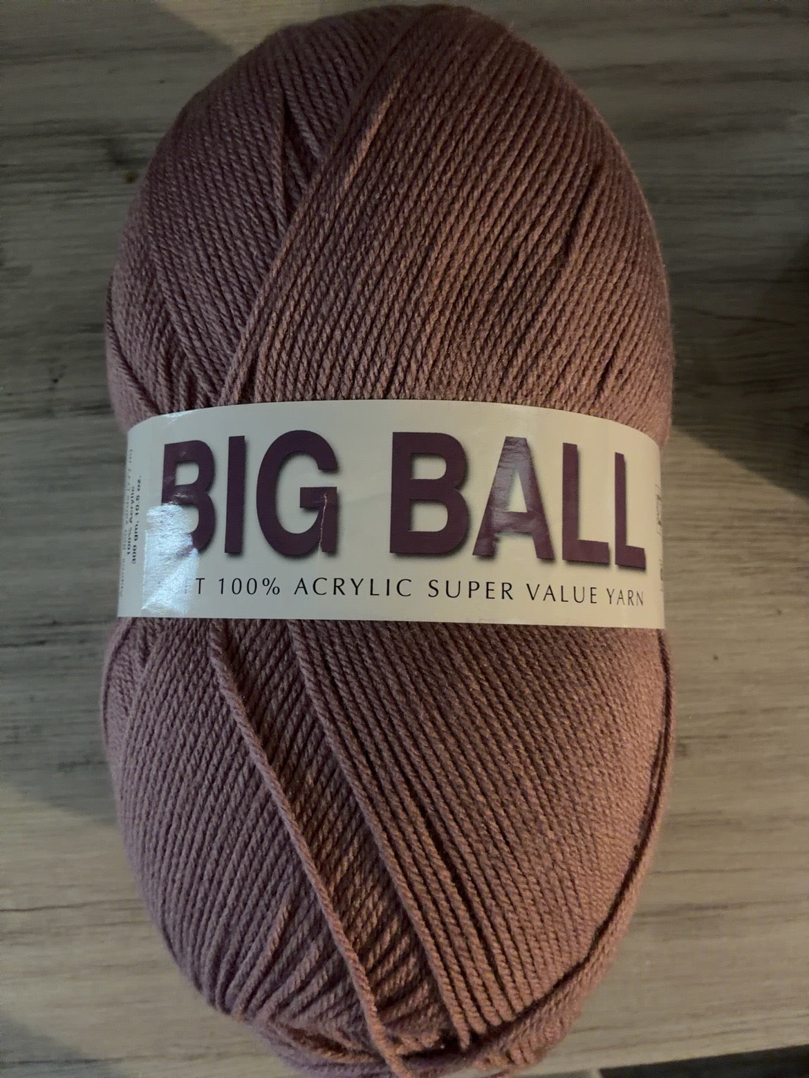 Mary Maxim Big Ball Acrylic Yarn – Deep Blush (Shade 459008)