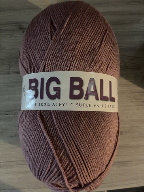 Mary Maxim Big Ball Acrylic Yarn – Deep Blush (Shade 459008)